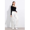 JEAN BOUTON ASYMETRIQUE BLANC