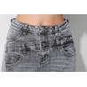 JEAN LARGE  GRIS Double ceinture