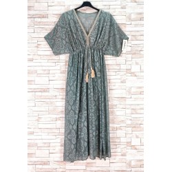 ROBE DENTELLE 85786 KAKI-TU