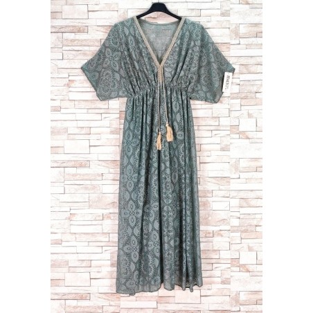 ROBE DENTELLE 85786 KAKI-TU