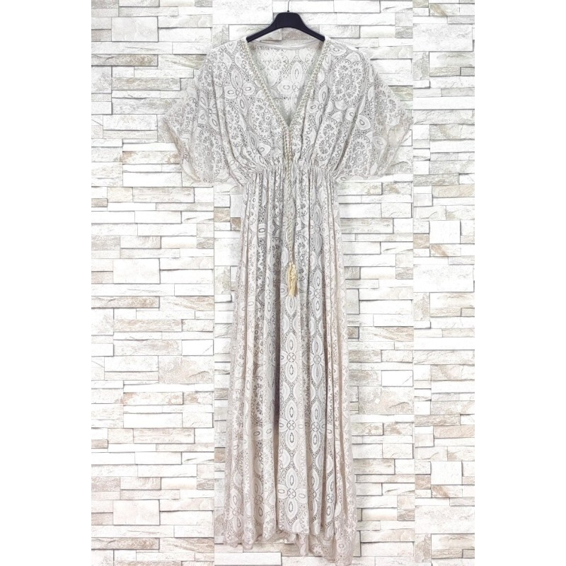 ROBE DENTELLE 85786 BEIGE-TU