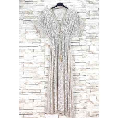 ROBE DENTELLE 85786 BEIGE-TU