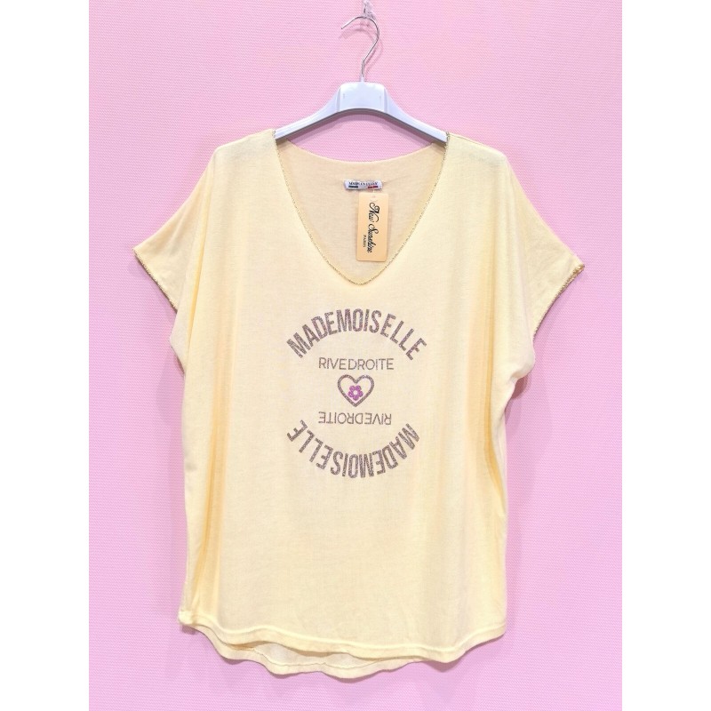 TSHIRT 2451 MLLE-JAUNE-TU