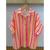 CHEMISE GAZE 25295 RAYURES ORANGE