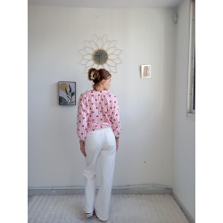 CHEMISE PE2556 RAYEE COEUR ROSE-TU