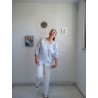 CHEMISE PE2556 RAYEE COEUR BLEU-TU