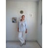 CHEMISE PE2556 RAYEE COEUR BLEU-TU