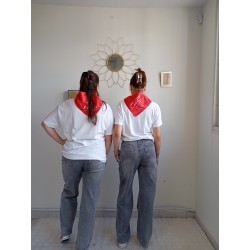 JEAN LARGE  GRIS Double ceinture