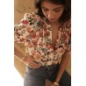 CHEMISE BLOUSE FLEURIE CREME