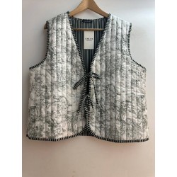 GILET MATELASSE LEGER IMPRIME KAKI-TU