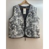 GILET MATELASSE LEGER IMPRIME NOIR-TU