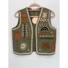 GILET BRODERIES KAKI-TU
