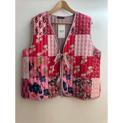 GILET 25082F MATELASSE FUCHSIA-TU