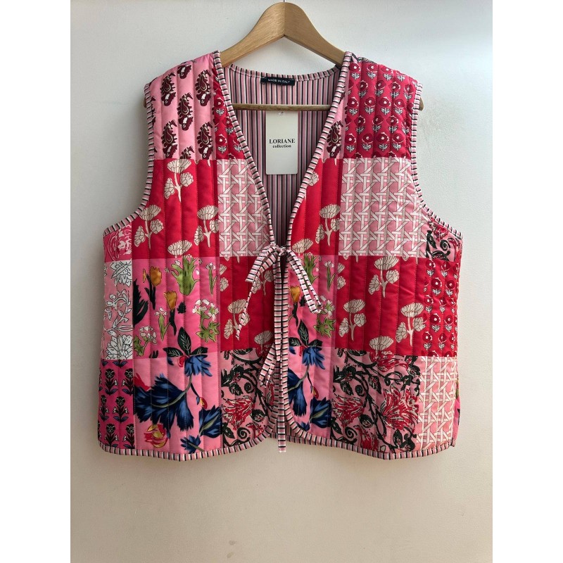 GILET 25082F MATELASSE FUCHSIA-TU