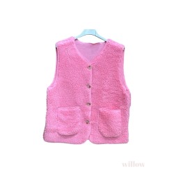 GILET MOUTONNE BLUSH-TU