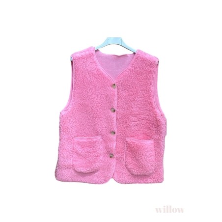 GILET MOUTONNE BLUSH-TU