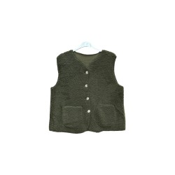 GILET MOUTONNE KAKI-TU