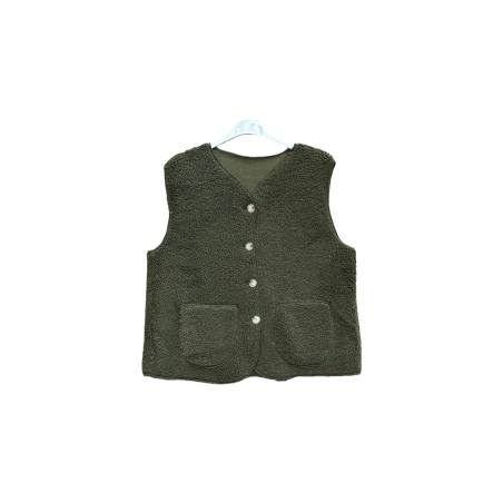 GILET MOUTONNE KAKI-TU