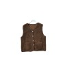 GILET MOUTONNE MARRON-TU