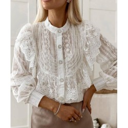 CHEMISE BOHEME BRODEE BLANC-TU