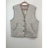VESTE SANS MANCHES GAZE BEIGE-TU