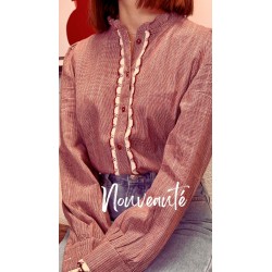 CHEMISE RETRO BORDEAUX-S/M