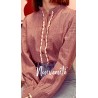 CHEMISE RETRO BORDEAUX-S/M