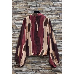 BLOUSE ANALLA BORDEAUX-TU