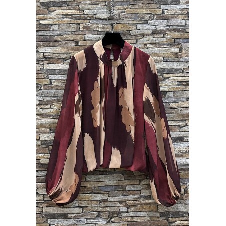 BLOUSE ANALLA BORDEAUX-TU