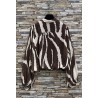 BLOUSE ANIELLA ZEBREE MARRON-TU